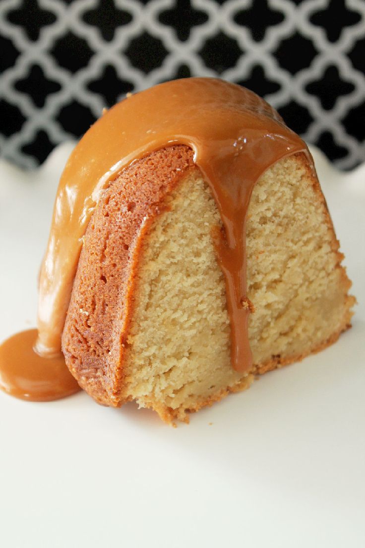 Pound Cake with Mrs. Stephanie's Caramel Sauce